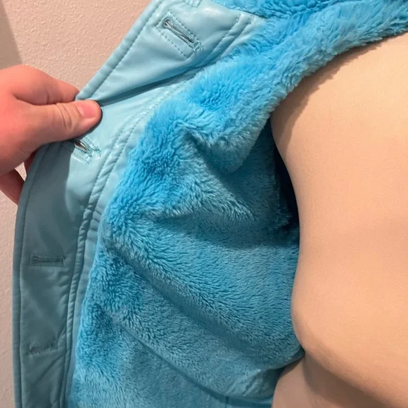 House of Sunny Cosmo (Forever & Ever) oversized Overcoat Quilted Faux Le… - Picture 9 of 12